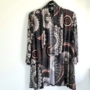 Frank Lyman design medallion pattern cardigan